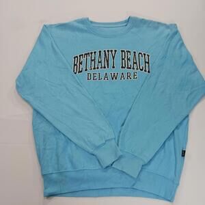 RW Ragwear USA Bethany Beach Delaware Mens Blue Cotton Pullover Sweatshirt Small